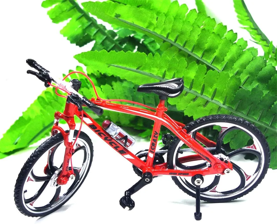 Bicycle Model Cool snow proposal vault Boy Toy (Racing Bike Red) Ailejia Finger Racing Bicycle Mountain Bike Cake Topper Mini Dirt Bike 