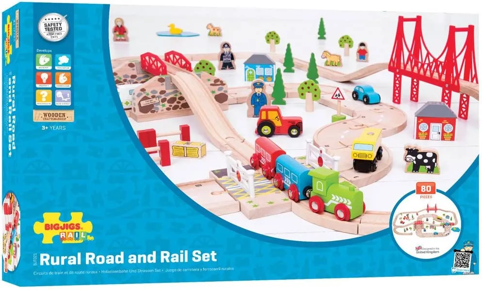 Bigjigs Rural Rail and Road Set