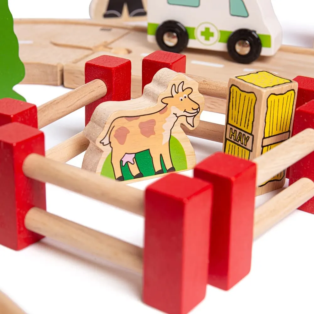 Bigjigs Rural Rail and Road Set