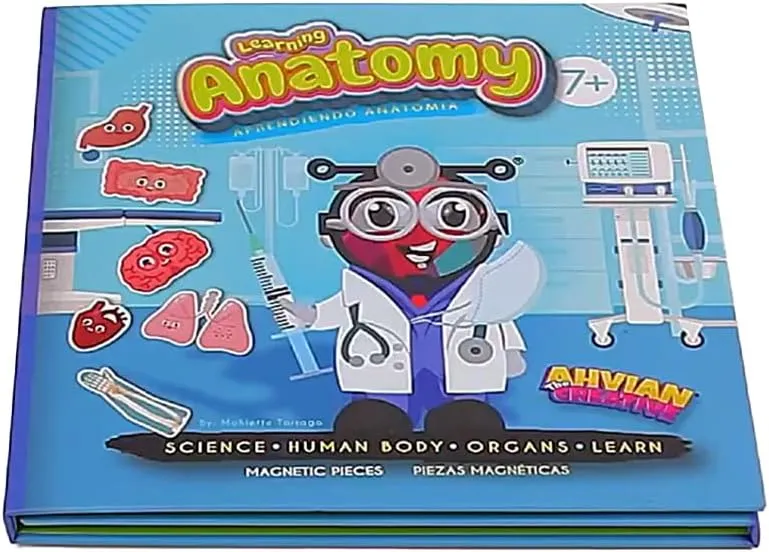 Bilingual chicken Magnetic Montessori-Inspired Book (40 pcs) Learning Anatomy 
