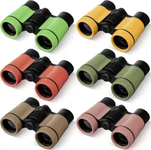 Binoculars Toys for Girls Boys Small Folding Telescope for Bird Watching Educational ceremony peg Learning Camping Birthday Gifts 6 Pack Kid Binoculars Shockproof Mini Compact 