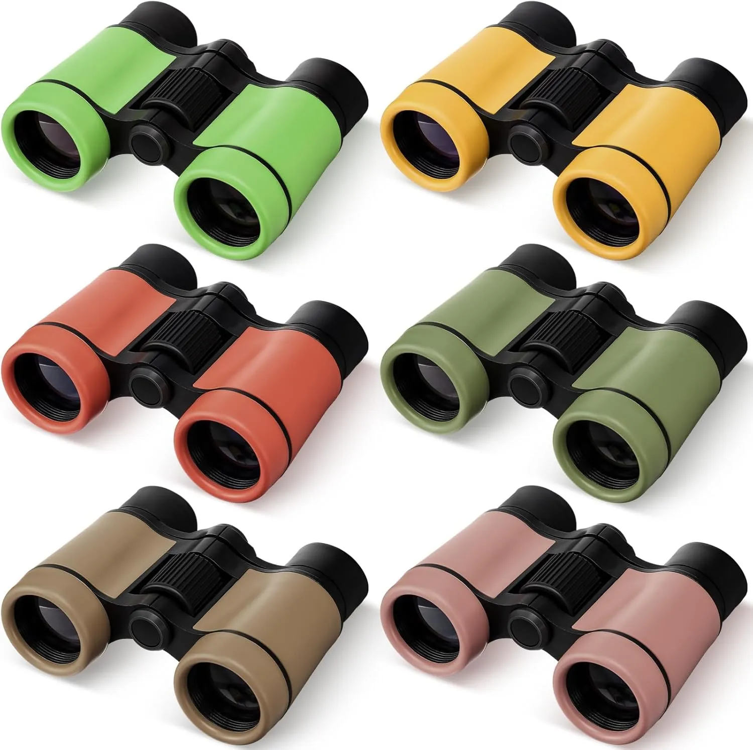 Binoculars Toys for Girls Boys Small Folding Telescope for Bird Watching Educational ceremony peg Learning Camping Birthday Gifts 6 Pack Kid Binoculars Shockproof Mini Compact 