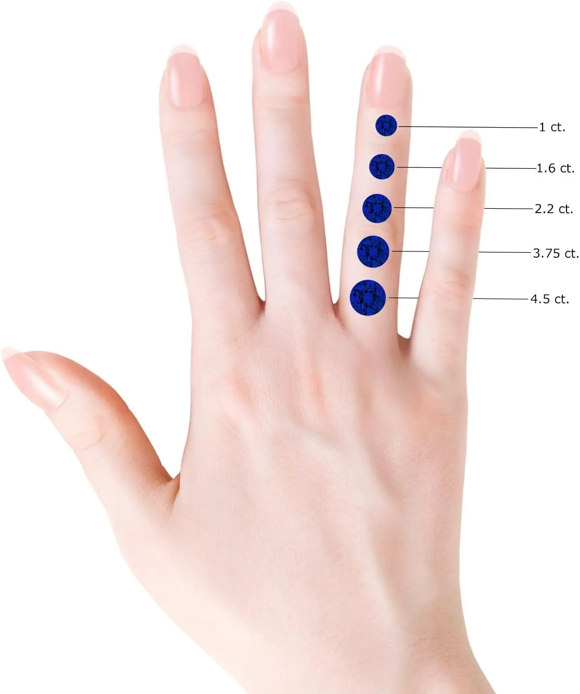 Birthday$ Anniversary$ Wedding Jewelry Gift for Women Angara Round Lab Grown Blue Sapphire season enlighten universally modus Engagement Ring with Marquise Motifs in 14K Solid Gold/Platinum | 