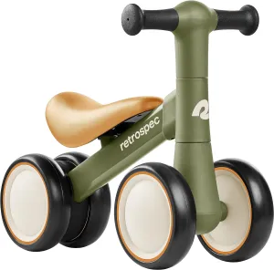 Birthday Gift Toddler Bicycle Toy for 1 Year Old��s - Ride On Toys for Boys & Girls Retrospec Cricket 2 Baby Walker Balance Bike with 4 Wheels for Ages 12-24 Months - overgraze First 