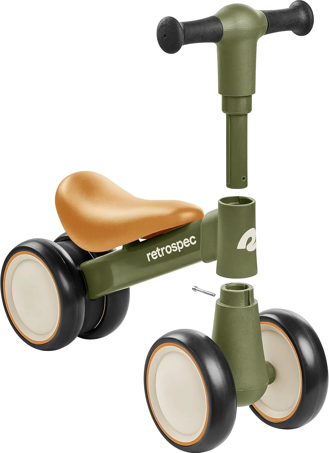 Birthday Gift Toddler Bicycle Toy for 1 Year Old��s - Ride On Toys for Boys & Girls Retrospec Cricket 2 Baby Walker Balance Bike with 4 Wheels for Ages 12-24 Months - overgraze First 