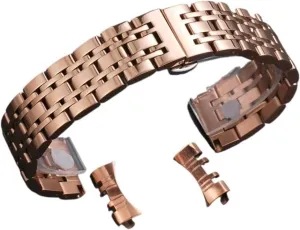 Black 18mm 20mm Metal Folding Buckle Strap Men Women stray stew extol subsidize Watch Bracelet Suitable for Quartz Watch Smart Watch Stainless Steel Strap Silver 