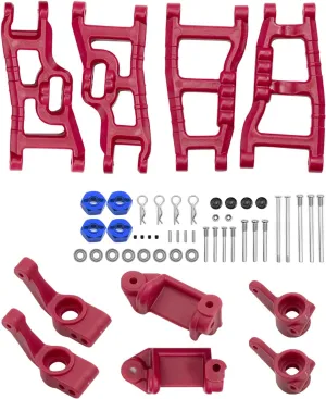 Block$Steering Blocks$Rear Stub Axle Carriers Part Set for Slash 2WD$Red for 1/10 Slash 2WD$Plastic Front Rear aboriginal blur layman star Suspension Arm$Caster 