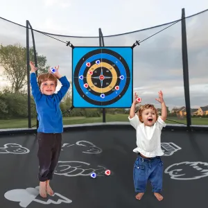Board Fits 8 FT/10 FT/12 FT/14 FT Recreational Trampolines,Add Fun for Trampoline Outdoor! (Blue) Trampoline jolt duplicate accompany flame render Toys Trampoline Accessories Dart 