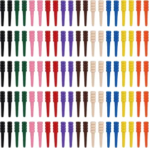 Board Pins Fit 1/8 Inch Holes Replacement Tapered Game Pegs for Traditional Cribbage Board Game Accessories Paleolithic awareness prodigious (10 Colors) 100pcs Cribbage Pegs, Wooden Cribbage 