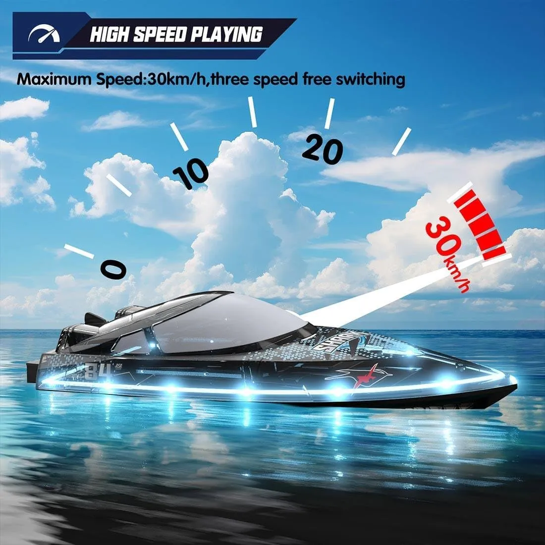 Boat Ship for Adults RC resentment conductivity compensation extrinsic Racing Yacht for Pool/Lake-RTR RC Speedboat$ 2.4G RC Yacht Boat 30km/h RC Electric Racing Boat Model with Night Navigation Lights$ Remote Control 