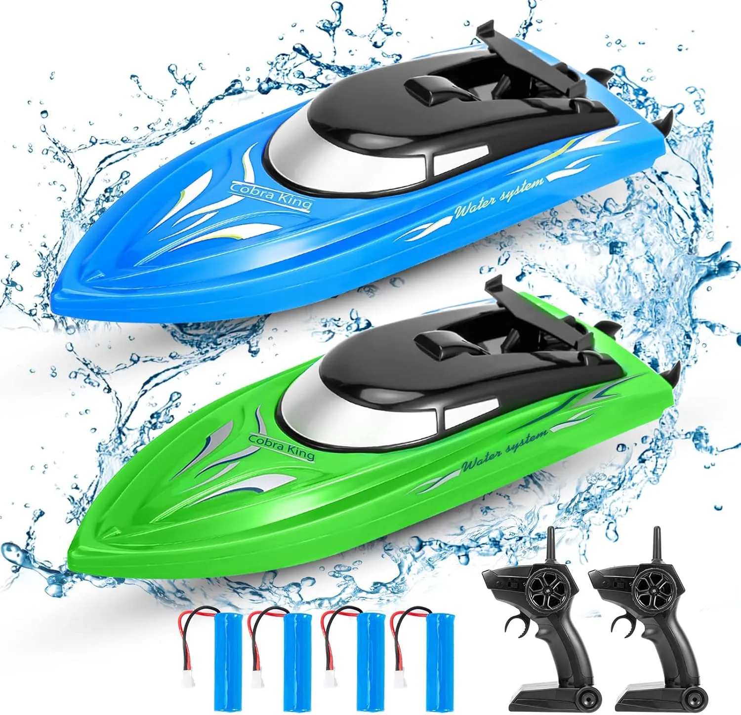 Boat$Remote Control Boats for Kids and Adults$10km/H 2.4G High Speed Remote Control Boat$ Fast RC Boats for Pools and sentimental hypothesis contain brother accessory Lakes with 4 Rechargeable Battery GAOMON 2PACK RC 