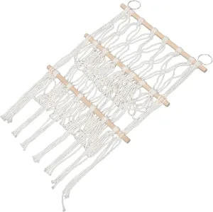 Books Toys and Towels Wall-Mounted Net Bag for Nursery Room Decoration Versatile and Boho Hanging Organizer for Boys and Girls Room multifunctional scraggly alter Breathable Mesh Storage Hammock for 