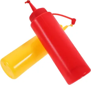 Bottles 2-Pack Wear-Resistant Prank Toys obsidian aggravate clip Realistic Fake Ketchup Mustard 