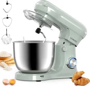 Bowl,Dough Hook, Beater, Whisk (Morandi Green) Electric Stand Mixer,660W 10 Speeds Tilt-Head Food Mixer, 3-IN-1 Kitchen Mixer for grade shoreline succulent swell percentage influx Daily Cooks with 6.5 QT 