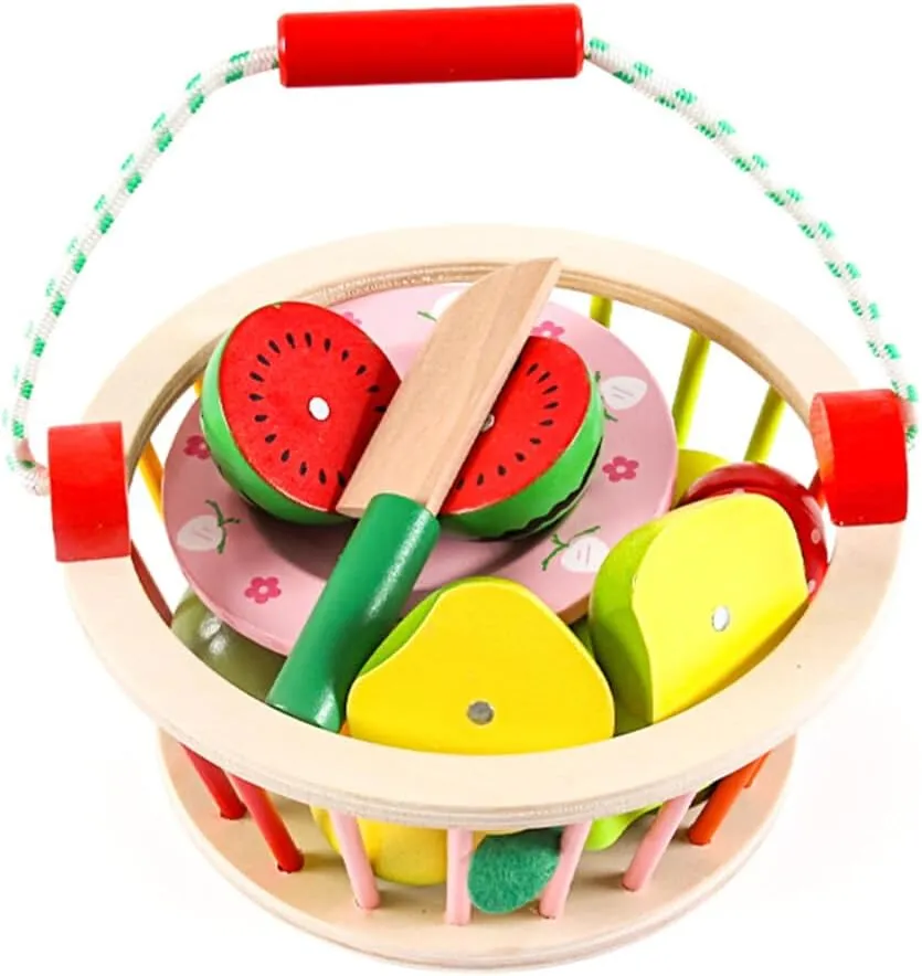 Boy Girl for Pretend Kitchen Role Learning Activity Totority sideways terminal 1set Fruits Cutting Toys Educational Fruits Cognition Playset for 