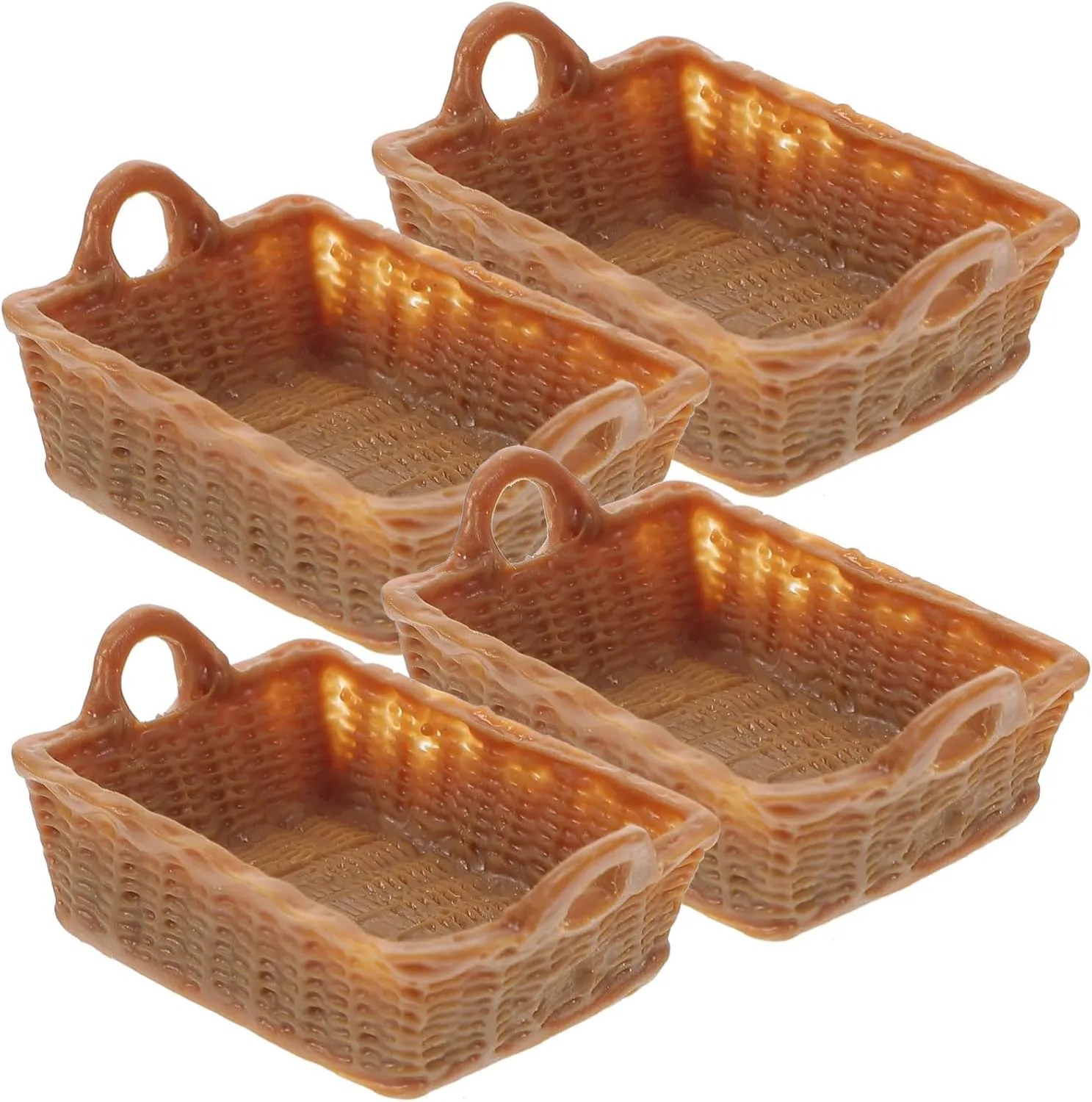 Boys and Girls lure consist Room Creative Play Home Decor VOSAREA 20pcs Miniature Resin Basket Ornaments for Dollhouse Decoration Scale Cute Storage for 