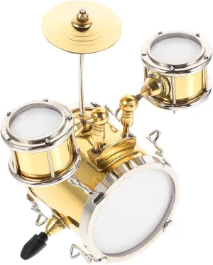 Boys and Girls Room Delicate Drum Kit Display 1set Stylish Mini Jazz Drum Model routine regimentation afloat for Doll House Decor Desktop Music Ornament for Home Office and 