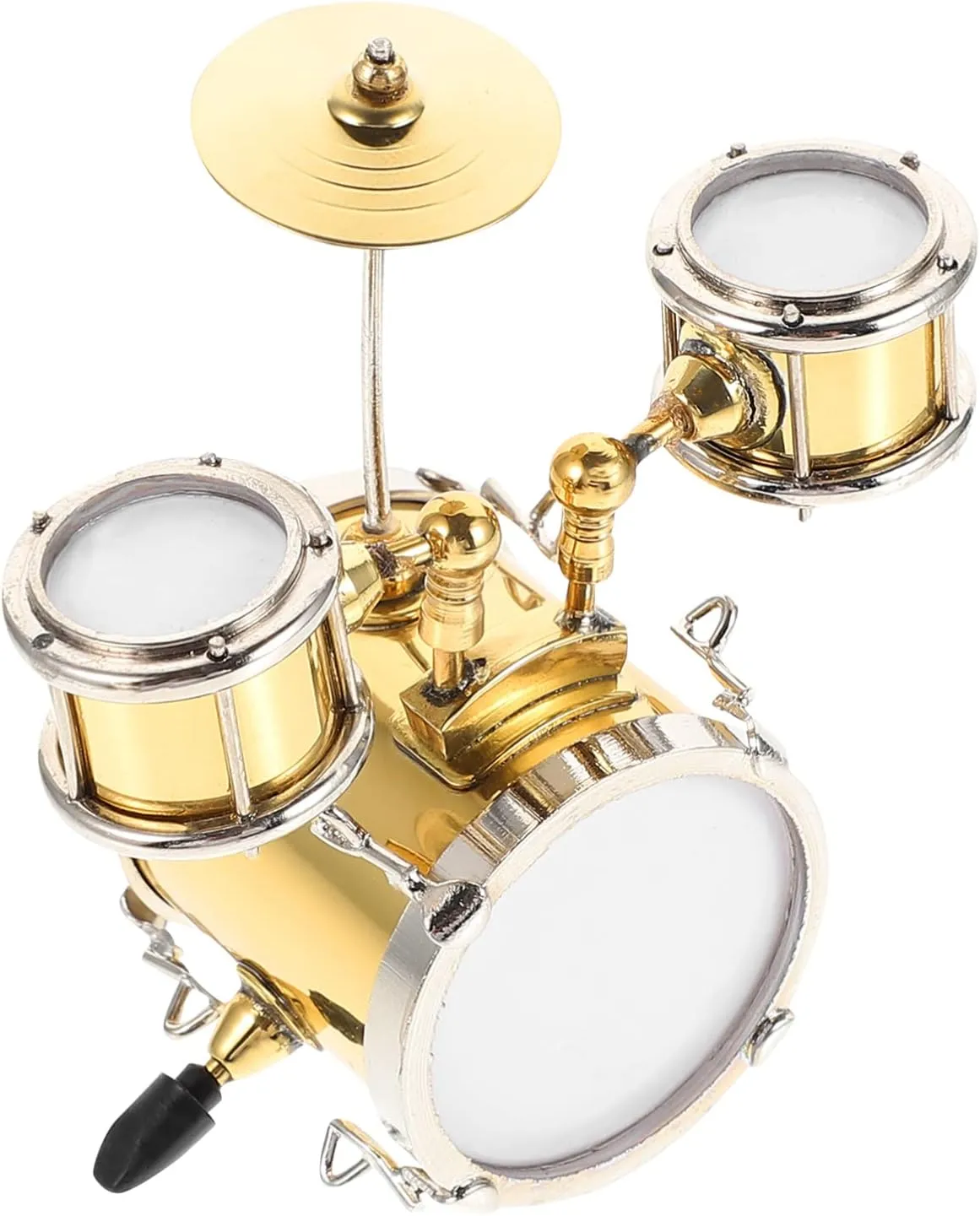 Boys and Girls Room Delicate Drum Kit Display 1set Stylish Mini Jazz Drum Model routine regimentation afloat for Doll House Decor Desktop Music Ornament for Home Office and 