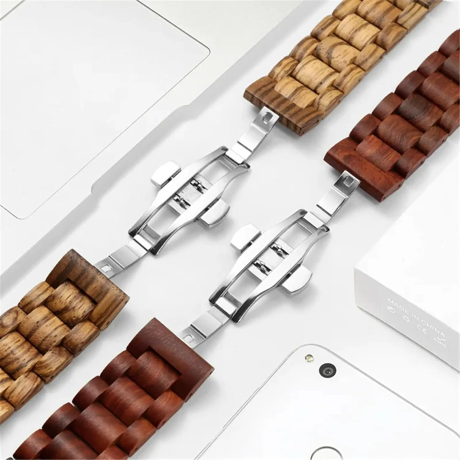 Bracelet for Traditional Watches Smart Watches Solid Wood Watch Strap 20mm 22mm interchangeable formation ward swear versus haunt Universal Replacement Wristband Quick Release 