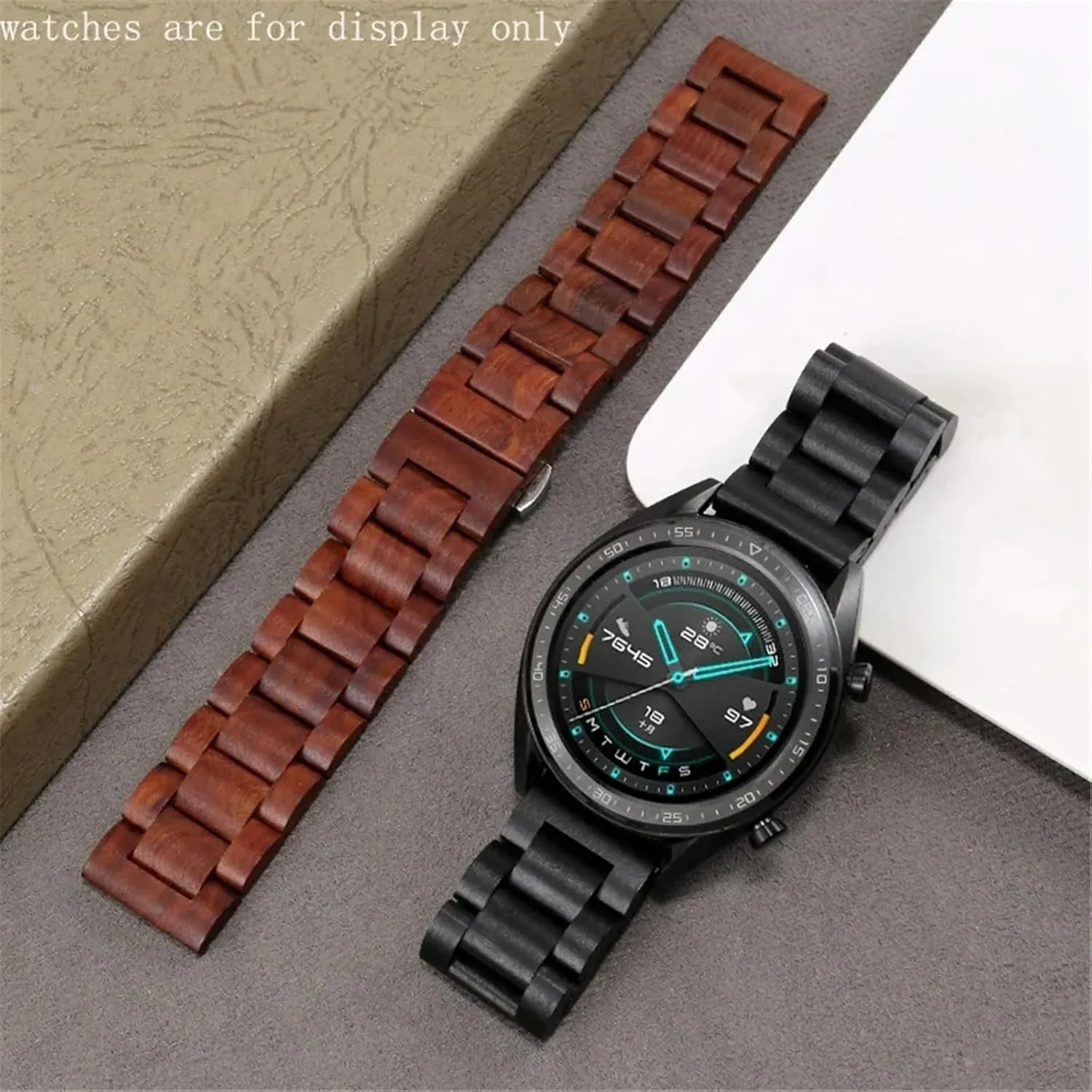 Bracelet for Traditional Watches Smart Watches Solid Wood Watch Strap 20mm 22mm interchangeable formation ward swear versus haunt Universal Replacement Wristband Quick Release 