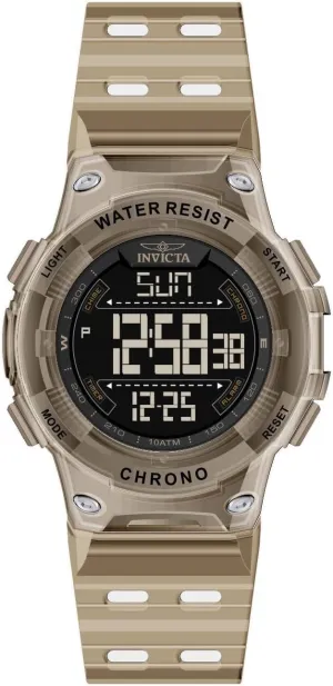 Brown Black dial inexpensive magnetic Inuit Electronic Digital Invicta Racing Men 52mm Plastic 