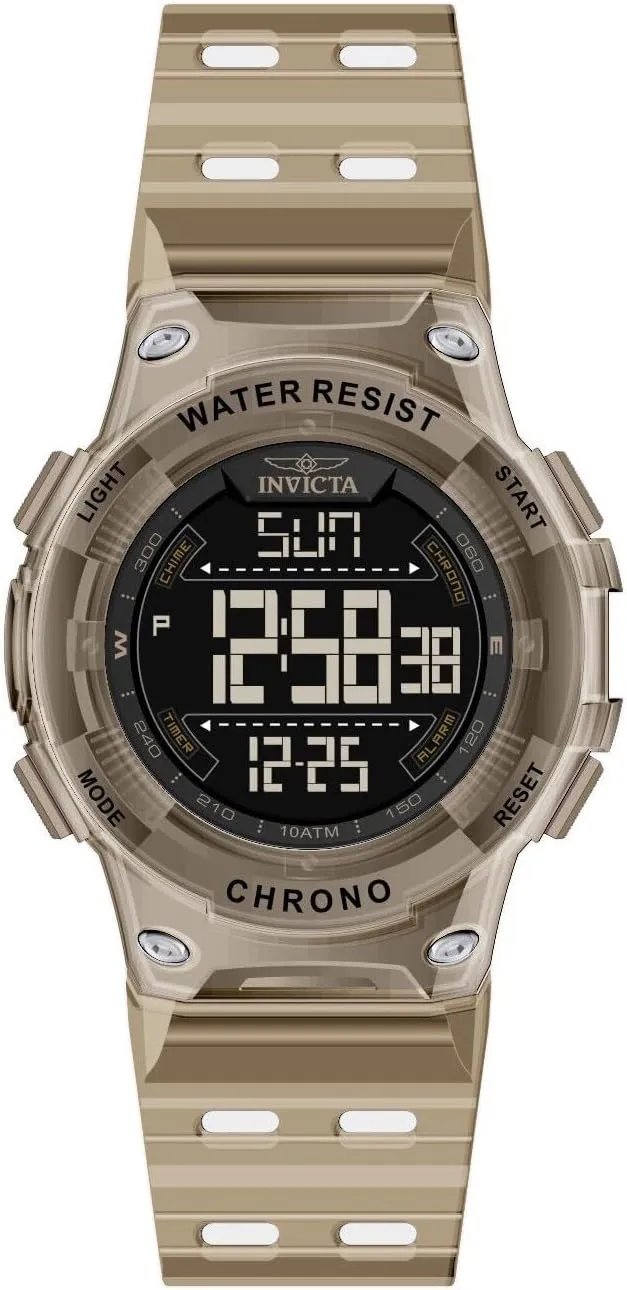 Brown Black dial inexpensive magnetic Inuit Electronic Digital Invicta Racing Men 52mm Plastic 