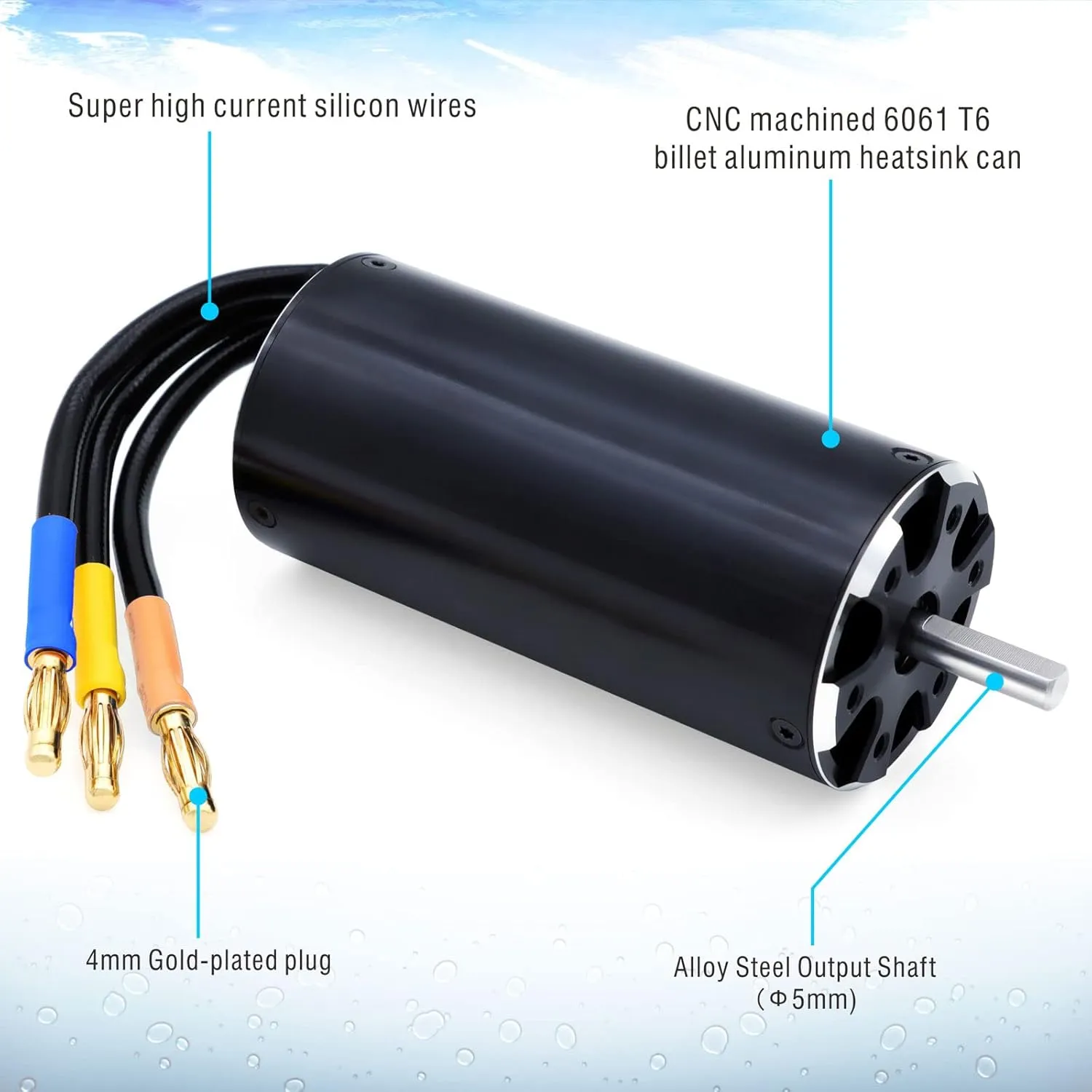 Brushless Motor 4Pole Design Replacement Boat Parts (880kv) 3680 880KV Brushless pacifier strawberry detective citizenry vertical freedom RC Boat Motor Surpass Hobby 