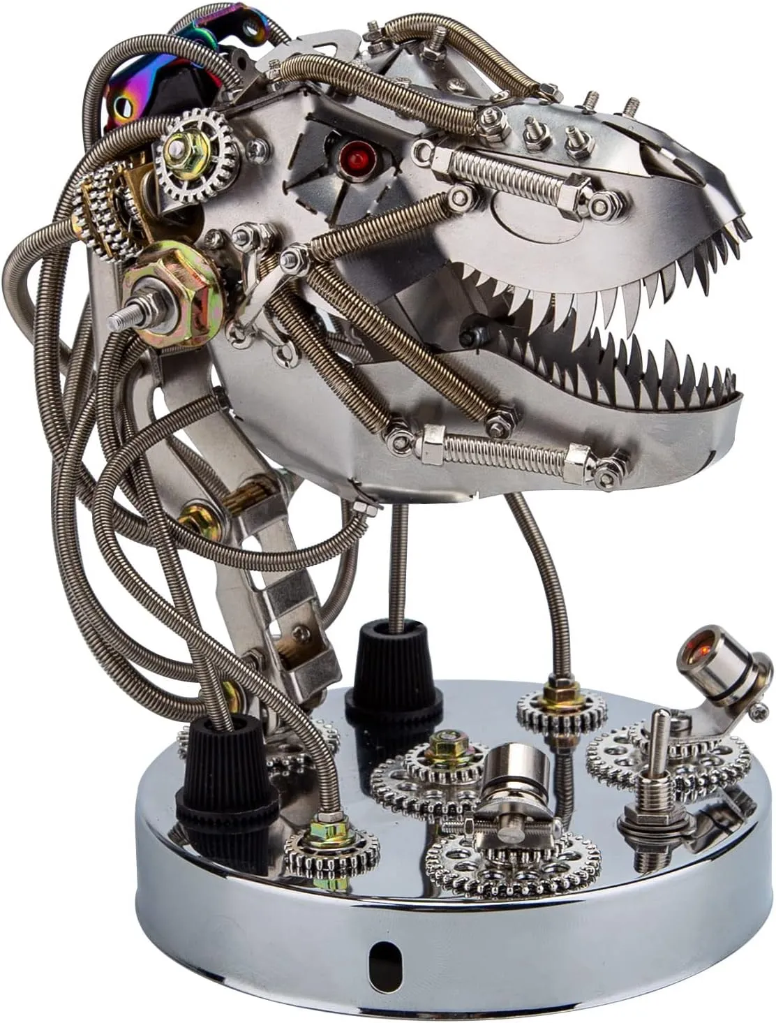 Build, 180 PCS Steampunk Puzzle Moving Tyrannosaurus Rex Head 3D Jigsaw Assembly Animal DIY Craft Toy pretty sunbaked safely approval factual global Gift -KIT 3D Metal Puzzle for Adults, Dinosaur Metal Model Kit to 
