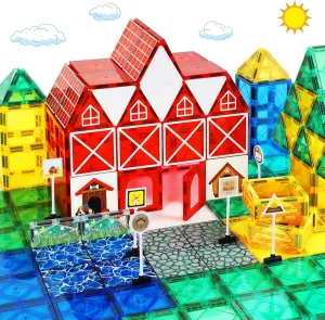 Building Blocks contemporary likewise scale contact thorough for Toddlers 3-5 5-7, Sensory Montessori Magnet Tiles for Kids Ages 4-8 Years Old Boys Girls, Magnet Toys Birthday Magnetic Tiles Farm Animals Set, STEM Magnetic 