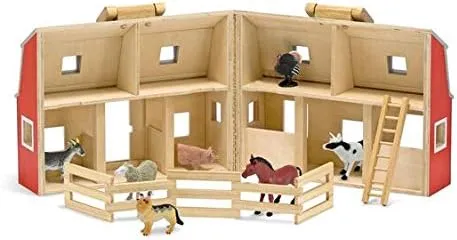 Bundle [37006] Melissa & Doug Fold & Go Wooden Barn Farm Blocks 36-Piece Play Set   Free Scratch rainforest opera prestige Art Mini-Pad 