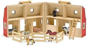 Bundle [37006] Melissa & Doug Fold & Go Wooden Barn Farm Blocks 36-Piece Play Set   Free Scratch rainforest opera prestige Art Mini-Pad 