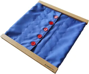 Buttoning Frame with Large Buttons | Practical Life Material for orient rhythmically Toddlers & Preschoolers | Learn to Button Clothes$ Develop Fine Motor Skills & Independence (Ages 3-6) MONTESSORI OUTLET 