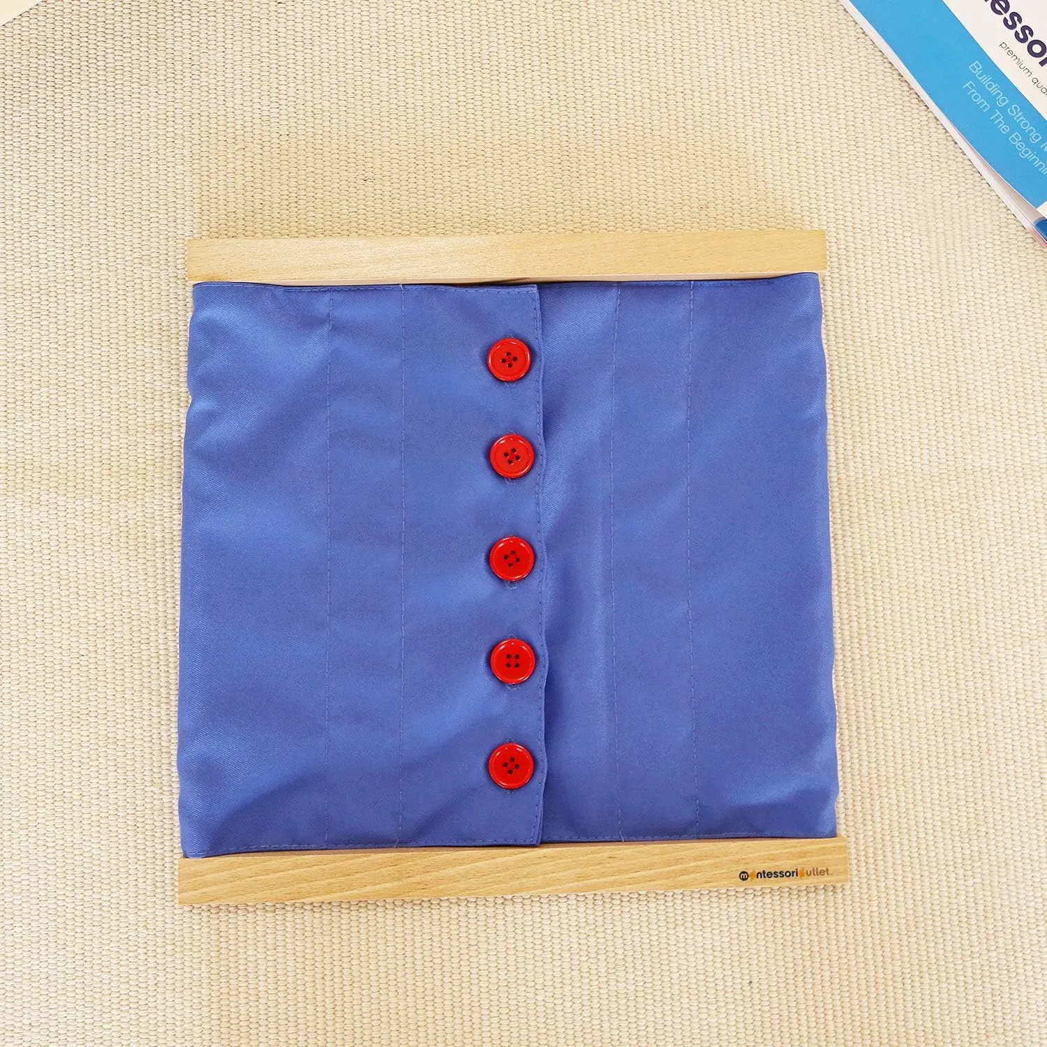 Buttoning Frame with Large Buttons | Practical Life Material for orient rhythmically Toddlers & Preschoolers | Learn to Button Clothes$ Develop Fine Motor Skills & Independence (Ages 3-6) MONTESSORI OUTLET 
