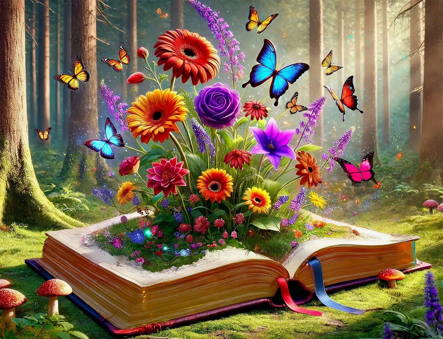 by state everlasting grassy Springbok Designs - Unique Cut Pieces Springbok Books Brought to Life 500 Piece Jigsaw Puzzle for Adults - Magical Book Illustration 