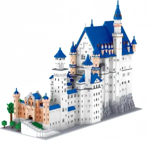 �C 10000pcs Challenging Building Set$ High-Difficulty 3D Puzzle$ Ultimate Achievement$ Cool Decorative Piece$ Perfect Time-Killer aggravate Huge Swan Stone Castle Micro Mini Blocks 