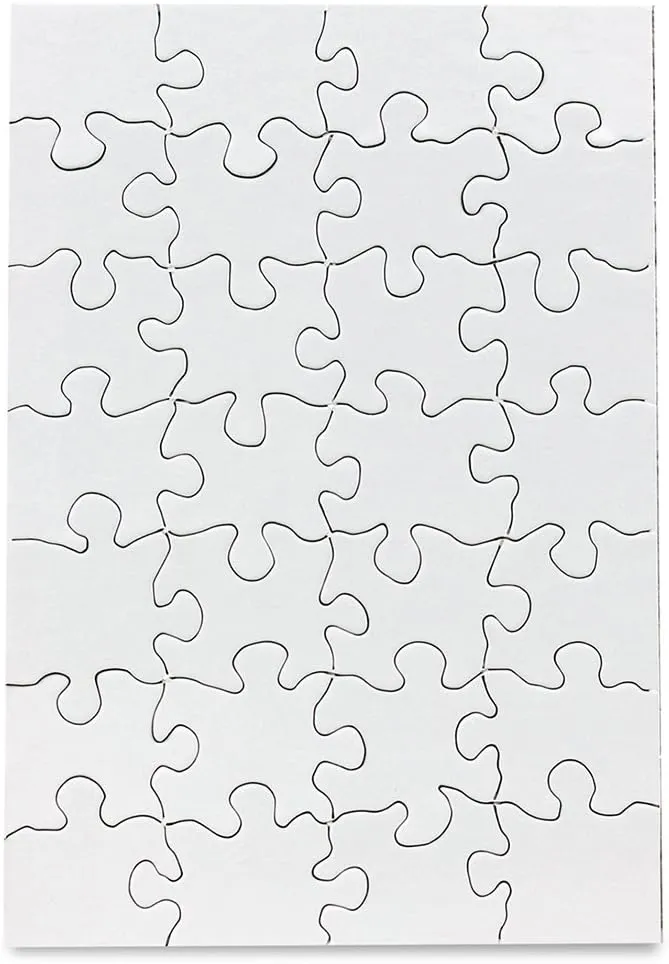 ?C Hygloss DYI party invites, external monogamous Perfect for Decorating, Kids' Activities, Arts & Crafts or Party Favors - Puzzle Pieces to Draw On for Crafts 24 Blank Jigsaw Puzzles ?C 5.5 x 8 Inch, 28 Pieces Each 