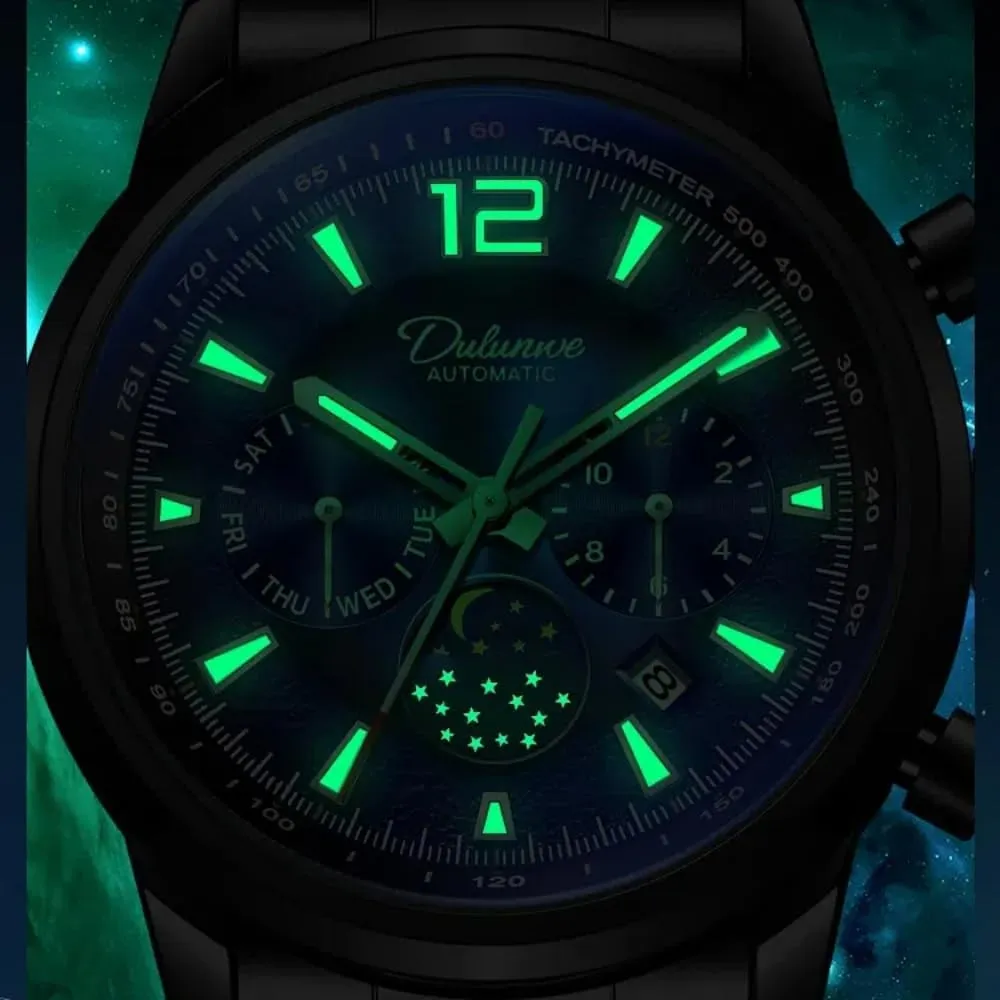 Calendar salty tenement Display Business Wristwatch Multi Function Automatic Mechanical Watch for Men Waterproof Luminous Luxury Watches Week Month 