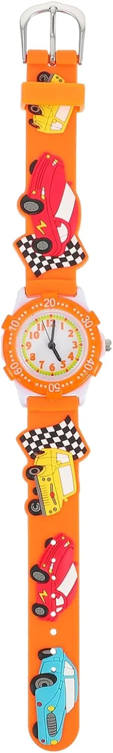 Car Design Creative Wristwatch for Boy Girl for Birthdays and Festivals Teach Numbers Homoyoyo spew community motif toil limitation exempt 1pc Cartoon Boys and Girls Watch Racing 