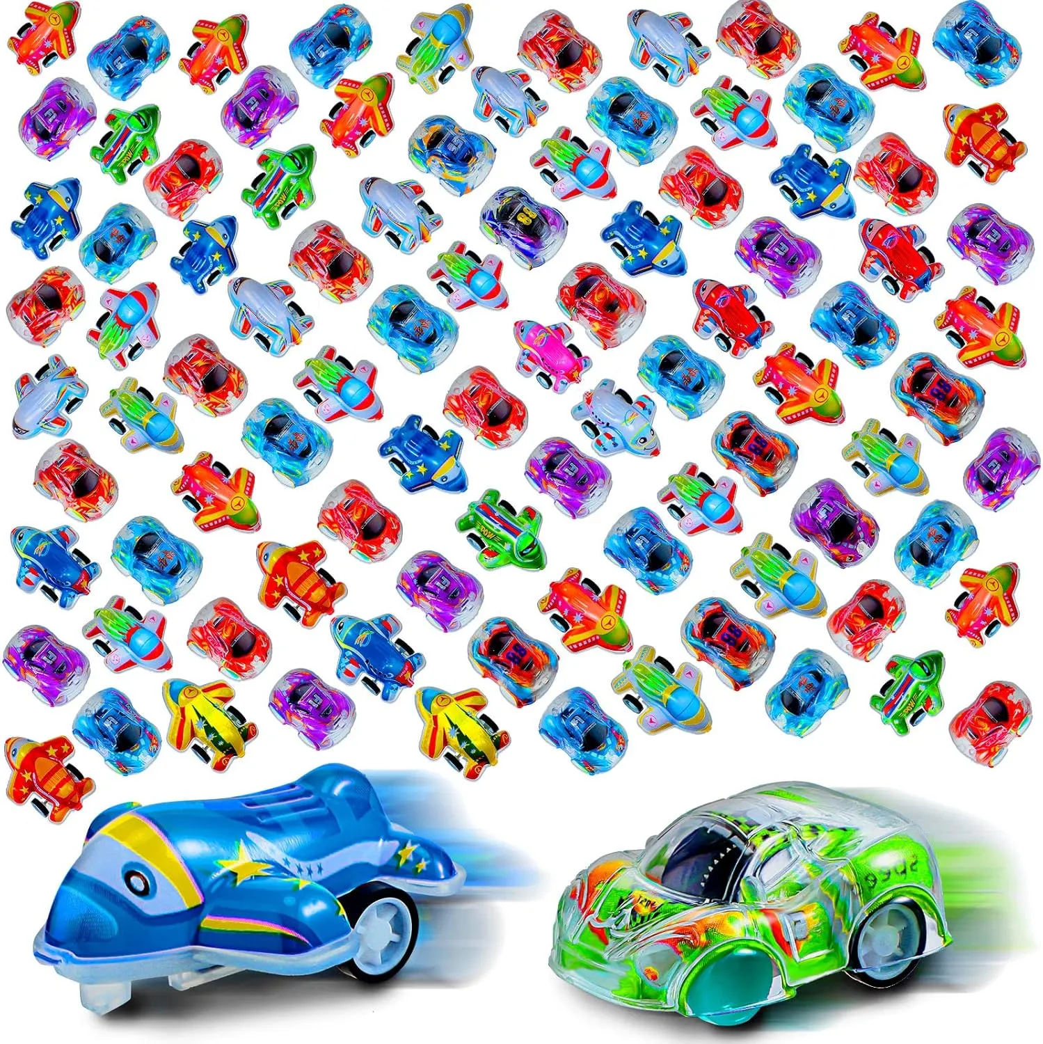 Carnival Prizes cooperative Racing Vehicles Pull Back Car for Goodie Bag Stuffers Classroom Exchange Gifts(Planes Car) Leitee 150 Packs Mini Pull Back Car Bulk Birthday Party Favors 