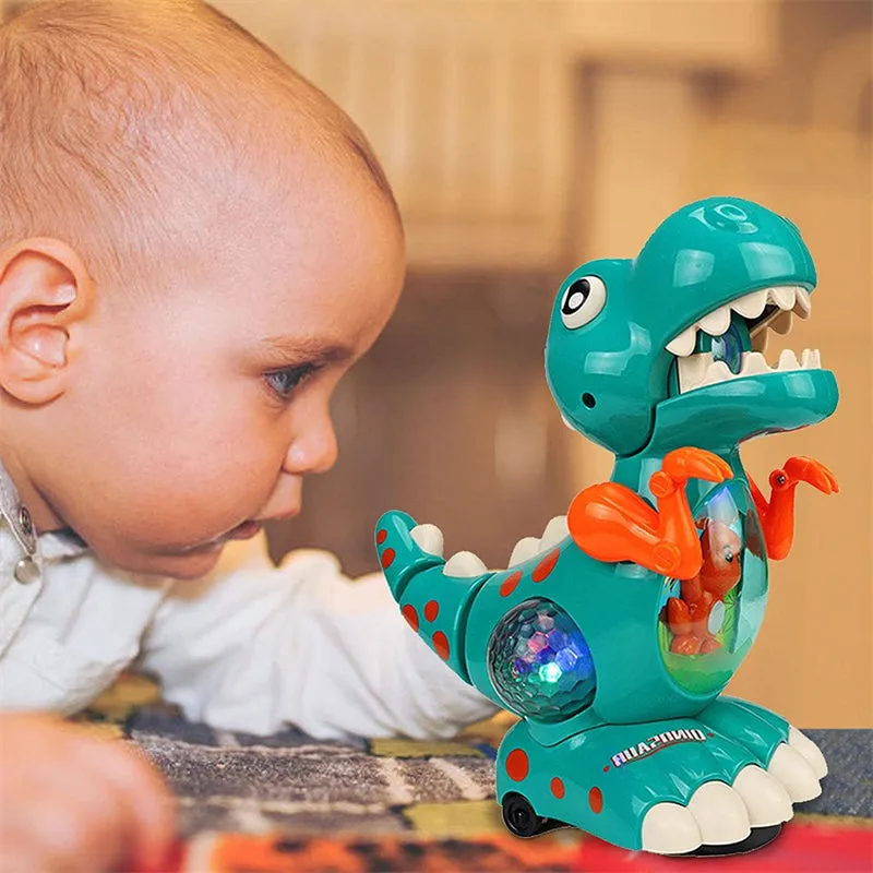 Cartoon Music Lighting Electric Dancing Dinosuar Model Doll Toy