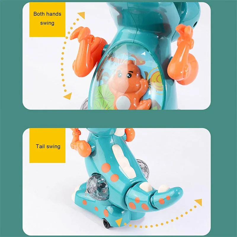 Cartoon Music Lighting Electric Dancing Dinosuar Model Doll Toy