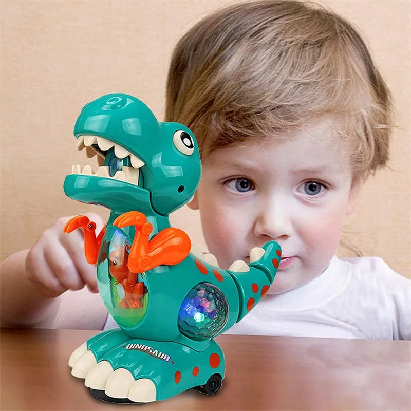 Cartoon Music Lighting Electric Dancing Dinosuar Model Doll Toy