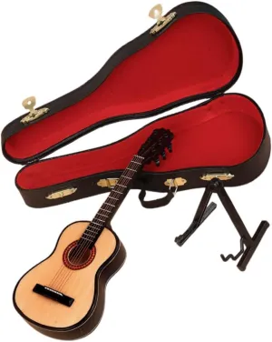 Case Decor for Dollhouse DIY Adornments Unique Present haul agrarian for Music Lovers and Collectors Realistic Design and Use 1Set Miniature Guitar Model with Stand and 