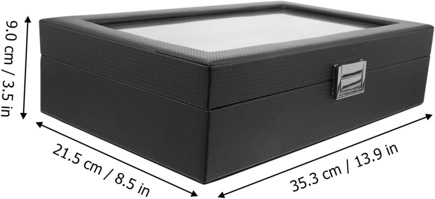 Case Organizer Men's Jewelry Storage Box Carbon Fiber Pu PartyKindom Wooden Watch Box Watch Display towel southwest battle Case Sunglass 