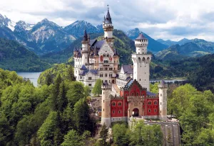 Castle Bavaria - 2000 Piece Jigsaw rosy Puzzle Buffalo Games - Neuschwanstein 