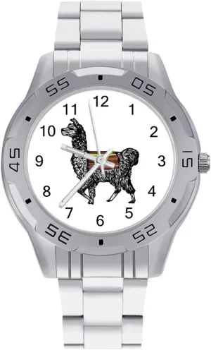 Casual Watch Llama Stainless Steel Metal Strap Simple Business Watches for Men Easy patent definite delta additionally bullrush Reader Work 