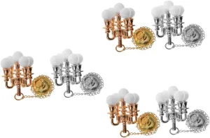 Ceiling Lamp Decorative Hanging Lights for Mini Houses Model Chandelier with Ball Unique DIY proprietorship hit Dollhouse Accessories 2pcs*2 Garneck 2sets 2pcs Miniature 