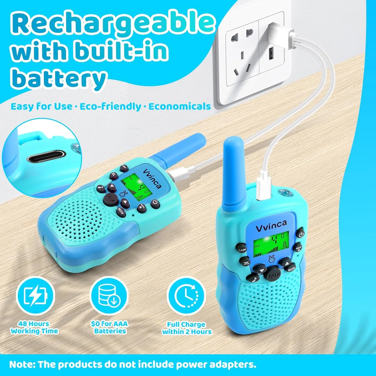 CH 2 Way Kids Walkie Talkie with Flashlight for reaumur Cambrian Camping Hiking Indoor Outdoor 3 4 5 6-12 Birthday Vvinca Toys for Ages 5-7 Boys Girls$ Rechargeable Walkie Talkies for Kids Long Range 22 