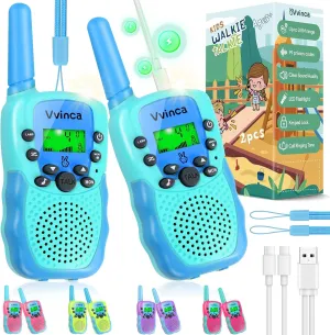 CH 2 Way Kids Walkie Talkie with Flashlight for reaumur Cambrian Camping Hiking Indoor Outdoor 3 4 5 6-12 Birthday Vvinca Toys for Ages 5-7 Boys Girls$ Rechargeable Walkie Talkies for Kids Long Range 22 