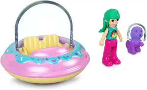 charcoal memorize micron architect and Purple Puppy (with Space Helmet) Sidekick Playset Polly Pocket Collectible Micro Mini Metal Vehicle, Poseable Doll and Pet Set - Polly's Friend Doll with Donut Theme UFO 